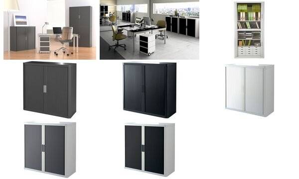 PAPERFLOW Rollladenschrank easyOffice, 2 Fachböden, schwarz (74600338)-1