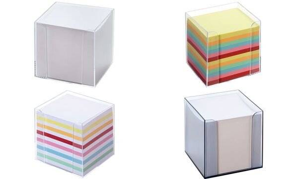 folia Zettelbox, Kunststoff, rauchglas, Füllung: weiß (57906226)-1