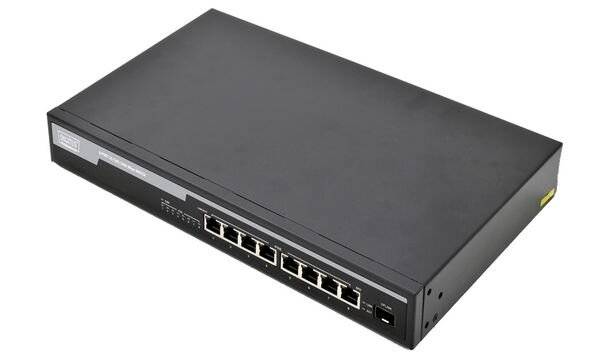 8-Port Gigabit PoE einbaufähiger Switch, 19 Zoll, Unmanaged, 1 Uplink-7