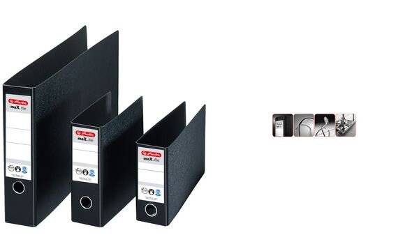 Herlitz lever arch file maX, A5, Faser, Schwarz-3