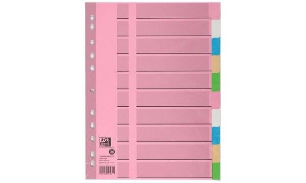 Oxford Tauenpapier-Register, blanko, A4, farbig, 10-teilig (61574310)