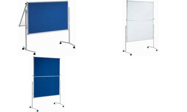 Moderationstafel professionell 150x120cm Textil/Whiteboard-2