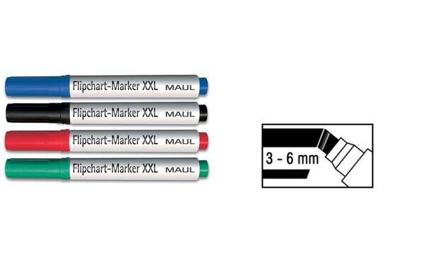 JAKOB MAUL - Flipchartmarker Keilspitze 3.0-6.5mm 4er Set-2