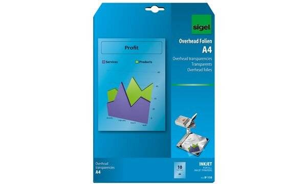 sigel Inkjet-Folie, DIN A4, transparent, klar, 100 my-1
