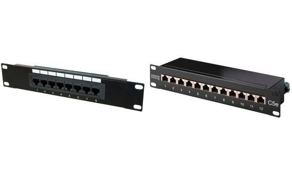 Digitus DN-91508U 8 Port Netzwerk-Patchpanel 254 mm (10") CAT 5e 1 HE Schwarz Bestückt-5