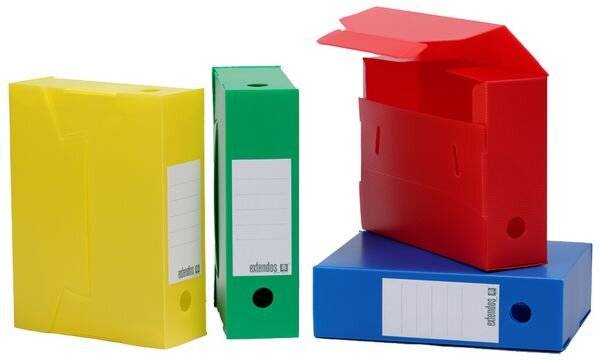 extendos Archivbox, PP, 100 mm, farbig sortiert (83000103)-0
