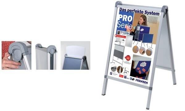 Kundenstopper Design für A1 65,2x110x76cm silber-3