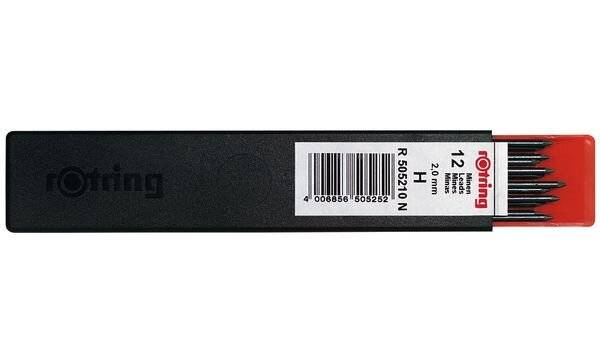 rotring Druckbleistift-Fallminen 2,0 mm, Härtegrad: HB (5021211)-0