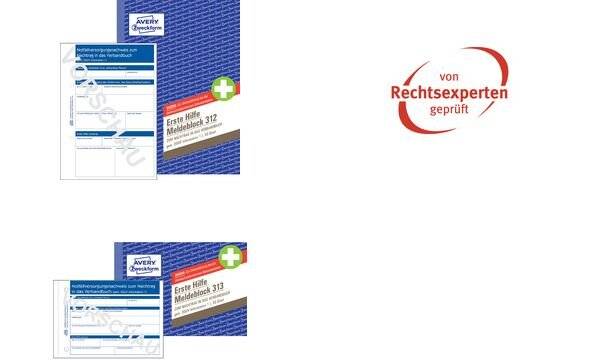 AVERY Zweckform Erste Hilfe Meldeblock 312, DIN A5, 50 Blatt-0