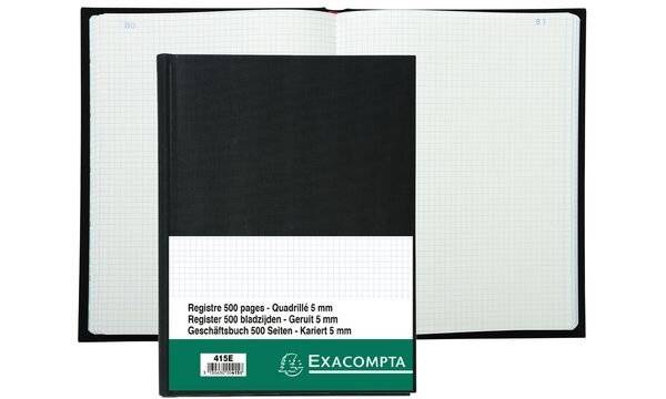 Kladde mit kaschiertem Leineneinband, DIN A4, 250 Blatt, 110g, kariert-4
