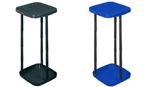 plast team Müllsackständer ECO, mit Deckel, schwarz-1