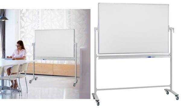 Whiteboard 150x100cm drehbar emailliert weiß-4