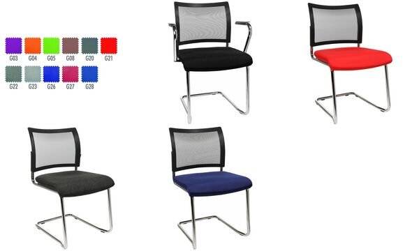 Topstar Besucherstuhl "Visit 20 Netz", anthrazit (77240215)