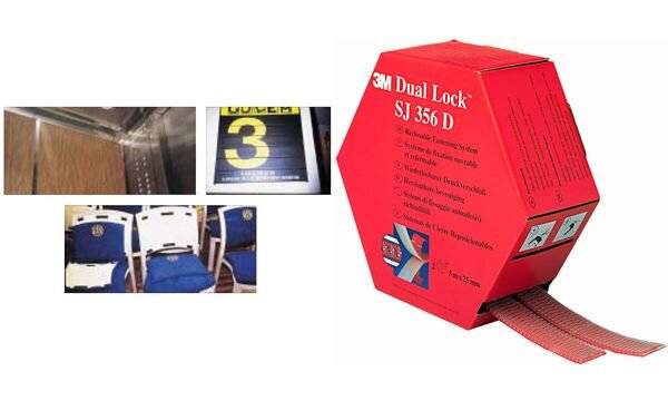 3M Dual Lock Flexibler Druckverschluss, Spenderbox, schwarz-1