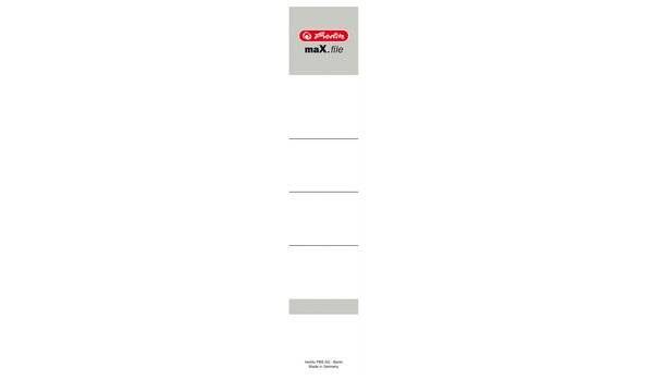 herlitz Rückenschilder maX.file, selbstklebend, für Rückenbreite 50 mm, kurz, we-1