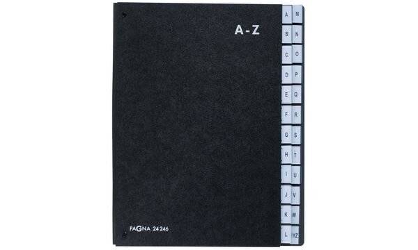 Pultordner A-Z 24 Fächer schwarz englisch-1