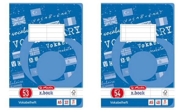 Vokabelheft A5 40 Blatt Lineatur 54 FSC Mix-1