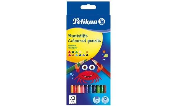 Pelikan Dreikant-Buntstifte dünn, 12er Kartonetui (56700115)-0
