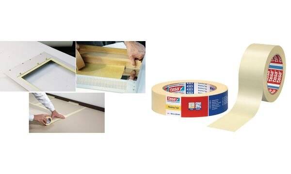 tesa Maler Krepp 4323 Basic Papierabdeckband, 38 mm x 50 m (8754325)