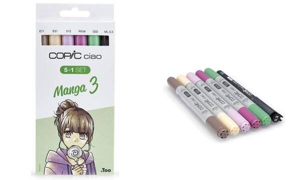 COPIC Marker ciao, 5+1 Set "Manga 3"-2