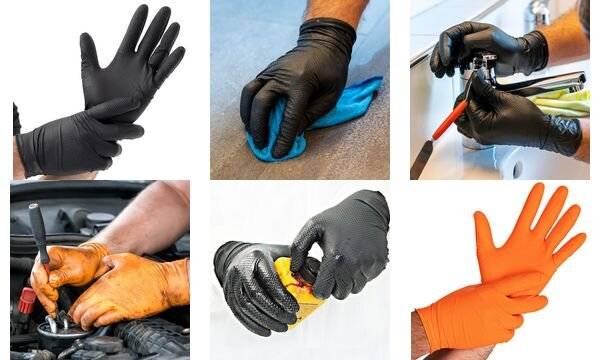 HYGOSTAR Nitril-Handschuh "POWER GRIP", XL, schwarz-1