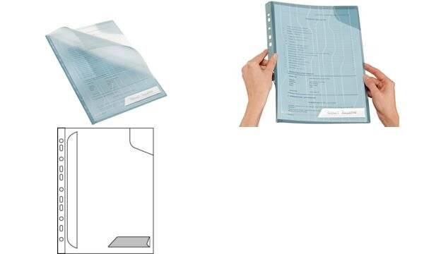 ESSELTE LEITZ - Leitz CombiFile - L-förmiger Ordner - für A4 - Kapazität: 40 Blätter - klar (Packung mit 5)-3