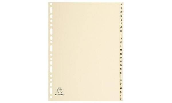EXACOMPTA Karton-Register A-Z, DIN A4, 26-teilig (87000285)
