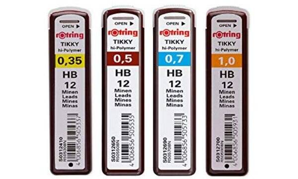 rotring Druckbleistift-Minen Tikky 1,0 mm, Härtegrad: HB (5505908)