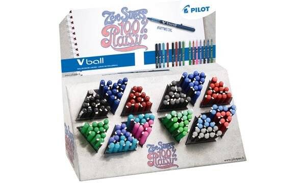 PILOT Tintenroller V-BALL 05/07/1.0, 180er Display-1