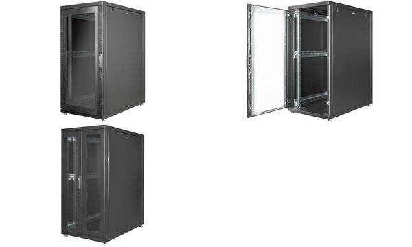 Digitus DN-19 SRV-26U-B-G-1 19 Zoll Serverschrank (B x H x T) 600 x 1290 x 1000 mm 26 HE Schwarz (RAL 9005)-6