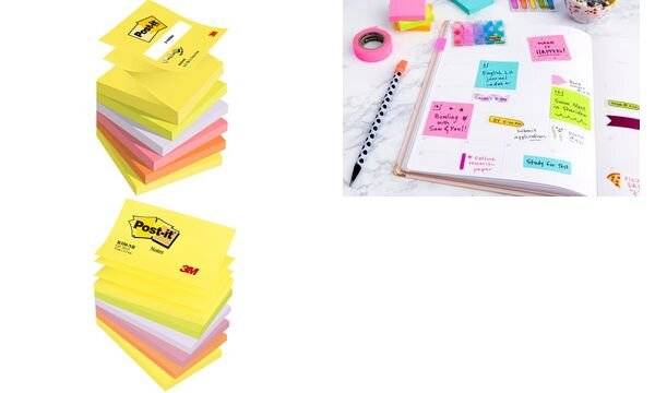 Post-it Haftnotizen Z-Notes, 127 x 76 mm, 6-farbig (9000353)-2