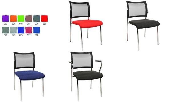 Topstar Besucherstuhl "Visit 10 Netz", anthrazit (77240207)-1