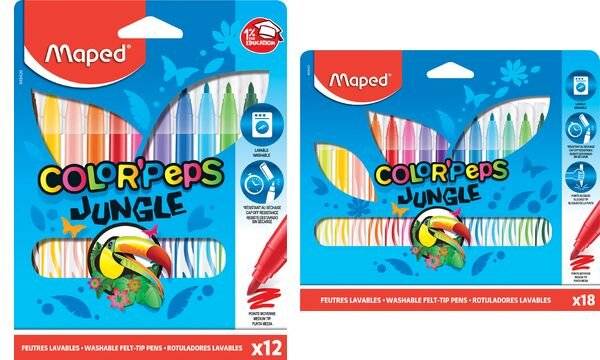 Maped Fasermaler COLOR'PEPS Jungle, 18er Kartonetui (82845421)-2
