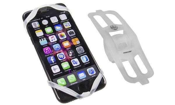 FISCHER Fahrrad-Smartphonehalter Silikon, weiß (11580237)