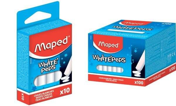Maped Wandtafelkreide WHITE'PEPS, rund, weiß (82935020)-2