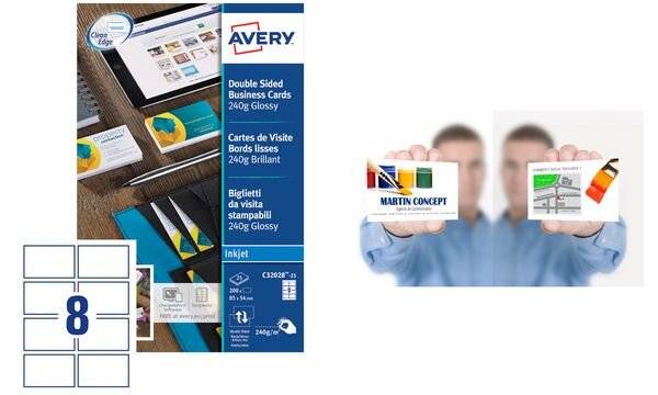 AVERY Cartes de visite Quick&Clean, 240 g/m2, blanc brillant-1