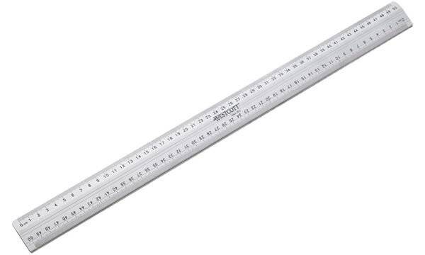 WESTCOTT Schneidelineal, Länge: 500 mm, aus Aluminium (62350214)