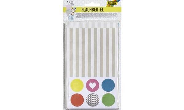folia Papiertüten, 120 x 60 x 210 mm, mit Motiven, sortiert (57905105)