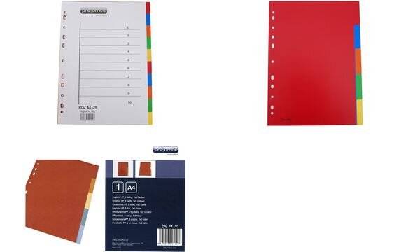 proOFFICE Kunststoff-Register, blanko, A4, 5-teilig (10071942)