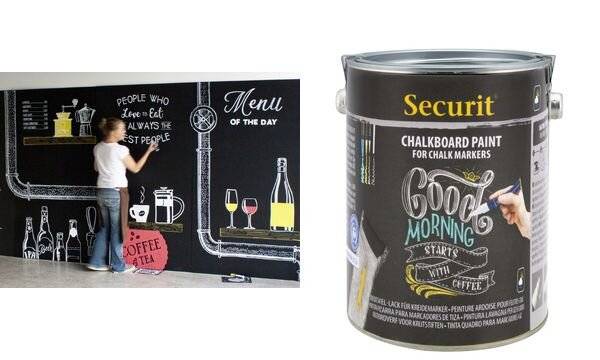 Securit Tafellack PAINT, schwarz, 2,5 Liter (70020344)