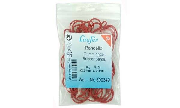 Läufer RONDELLA Gummiringe im Beutel - 10 g, 20 mm, rot (5050186)-2