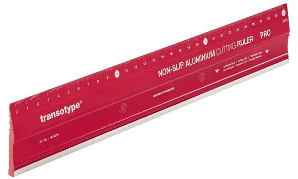 transotype Schneidelineal PRO 17803006 30x5cm Aluminium rot-1