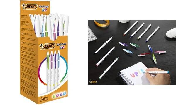 BIC Kugelschreiber Cristal Up Fashion, farbig sortiert, 20er-3