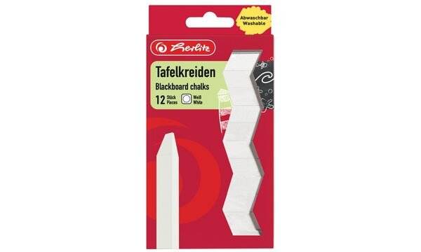 herlitz Wandtafelkreide, weiß, 36er Karton-Etui (8856502)