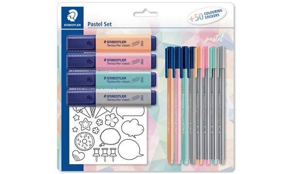 STAEDTLER Schreibset pastel, mit 50 Sticker zum Ausmalen-1