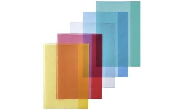 Heftumschlag A5 PP transparent rot-1