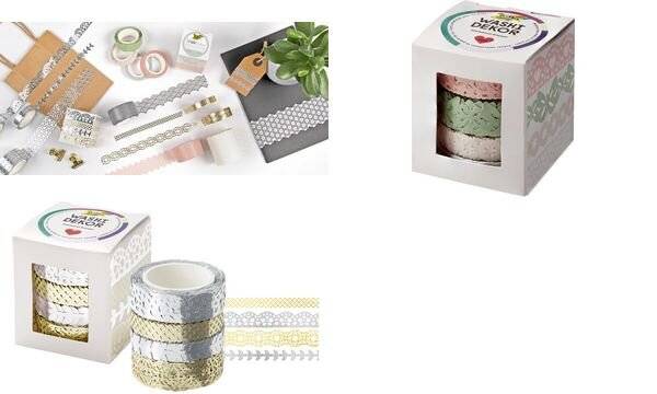 folia Deko-Bordüre Washi-Dekor "Pastell", 4er Set (57906562)-0