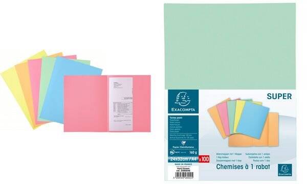 100er Packung Aktenmappe 1 Klappe SUPER 160 24x32cm-3
