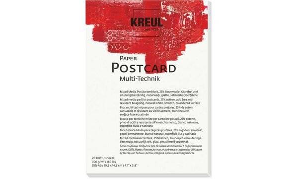 KREUL Künstlerblock Paper Postcard, DIN A6, 20 Blatt (57602157)-0
