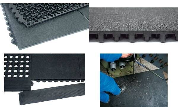 Arbeitsplatzmatte YOGA SOLID Oil schwarz B90xT90 cm-2
